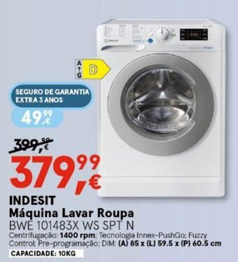 Worten INDESIT Máquina Lavar Roupa promoção