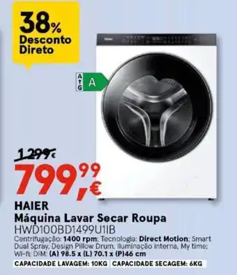 Worten HAIER Máquina Lavar Roupa promoção