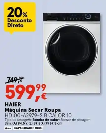 Worten HAIER Máquina Secar Lavar Roupa promoção