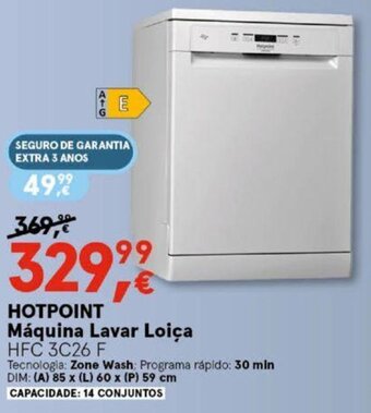Worten HOTPOINT Máquina Lavar Loiça promoção