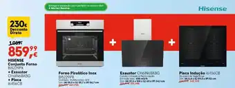 Worten HISENSE Conjunto Forno + Exaustor + Placa promoção