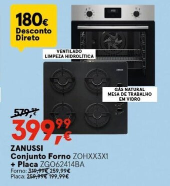 Worten ZANUSSI Conjunto Forno + Placa promoção