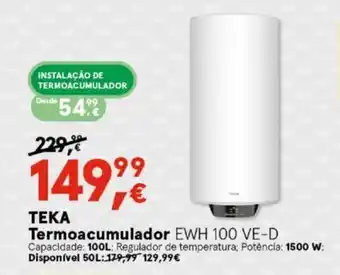 Worten TEKA Termoacumulador 1500W promoção