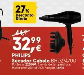 Worten PHILIPS Secador Cabelo promoção