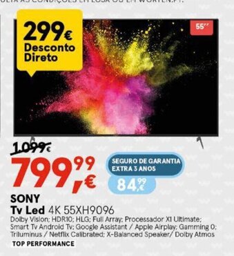 Worten SONY Tv LED 4K promoção