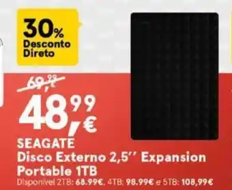 Worten SAEGATE Disco Externo 2,5" Expansion Portable 1TB promoção