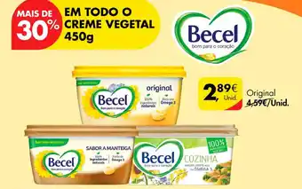 Pingo Doce EM TODO O CREME VEGETAL 450g promoção