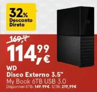 Worten WD Disco Externo 3.5" promoção