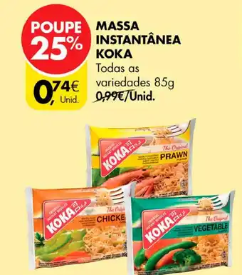 Pingo Doce MASSA INSTANTÂNEA KOKA 85G promoção