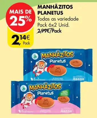 Pingo Doce MANHÃZITOS PLANETUS Pack 6x2 Unid. promoção