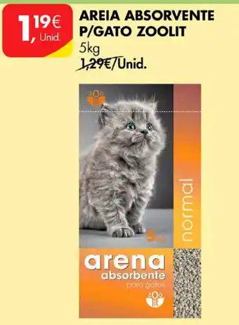 AREIA ABSORVENTE P/GATO ZOOLIT 5kg