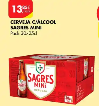 CERVEJA C/ÁLCOOL SAGRES MINI Pack 30x25cl