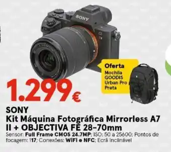 Worten SONY Kit Máquina Fotográfica Mirrorless A7 II+Objectiva Fe 28-70mm promoção