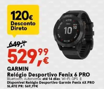Worten GARMIN Relógio Desportivo Fenix 6 Pro promoção
