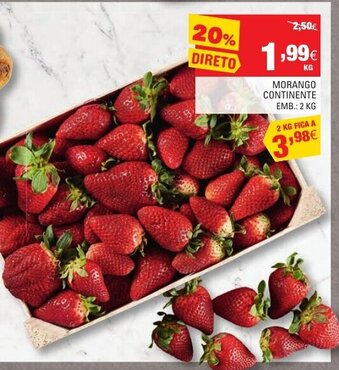 Continente Morango Continente 2kg promoção