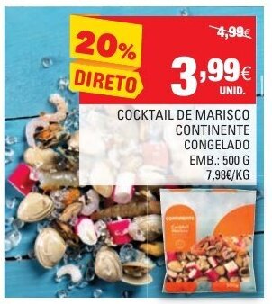 Continente Cocktail de Marisco Continente 500g promoção