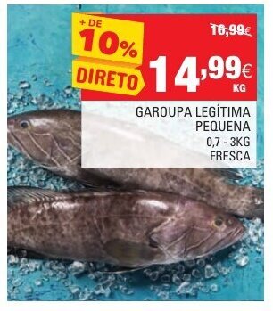 Continente Garoupa Legítima Pequena 0,7 - 3kg promoção