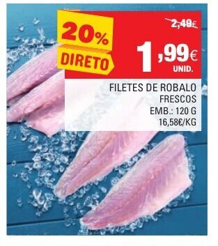 Continente Filetes de Robalo Frescos 120g promoção
