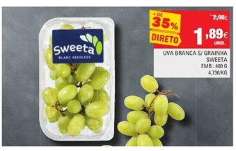 Continente Uva Branca S/ Grainha Sweeta 400g promoção