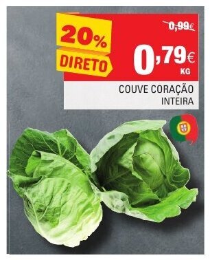 Continente Couve Coração Inteira promoção