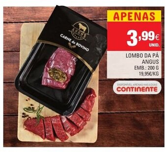 Continente Lombo da Pá Angus 200g promoção