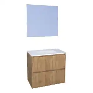 Brico Depôt Ondee - móvel de casa de banho belis - espelho de suspensão - 80cm -madeira promoção