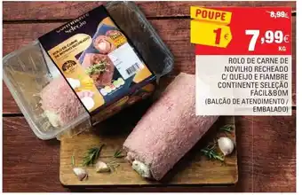 Continente Rolo de Carne de Novilho Recheado promoção