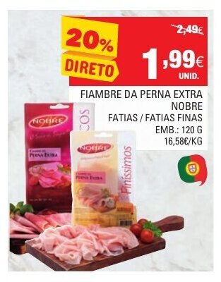 Continente Fiambre da Perna Extra Nobre 120g promoção