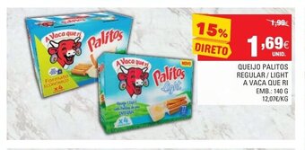 Continente Queijo Palitos Regular/ Light a Vaca Que Ri 140g promoção