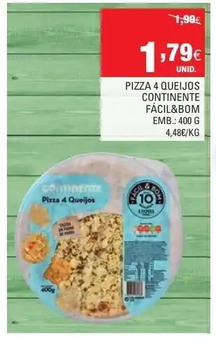 Continente Pizza 4 Queijos Continente 400g promoção
