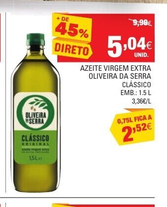 Continente Azeite Virgem Extra Oliveira da Serra 0,75L promoção