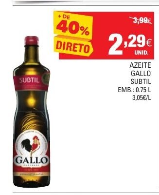 Azeite Gallo Subtil 0,75L
