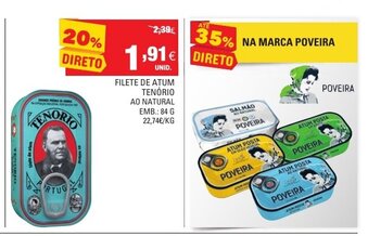 Continente Filete de Atum Tenório ao Natural 84g promoção