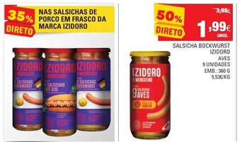 Salsicha Bockwurst Izidoro Aves 360g
