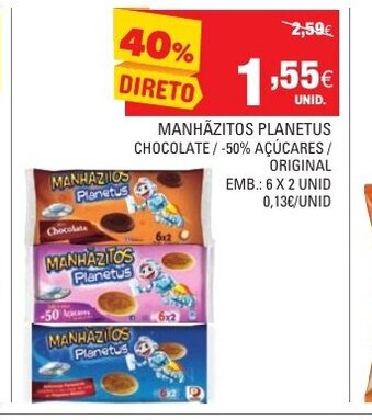 Continente Manhãzitos Planetus 6x2 Unid promoção