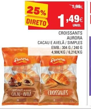 Croissants Aurora 304g/240g
