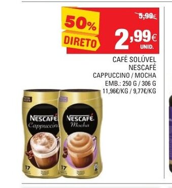 Continente Café Solúvel Nescafé 250g/306g promoção