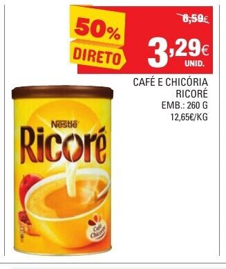Continente Café Chicória Ricré 260g promoção
