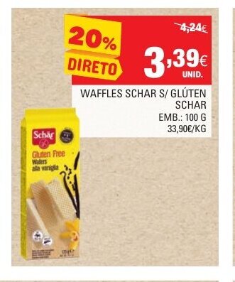 Waffles Schar S/ Glúten Schar 100g
