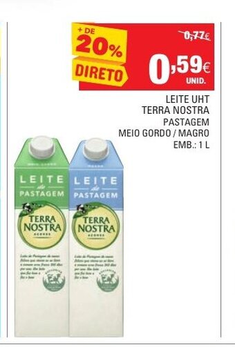 Continente Leite UHT Terra Nostra Pastagem 1L promoção