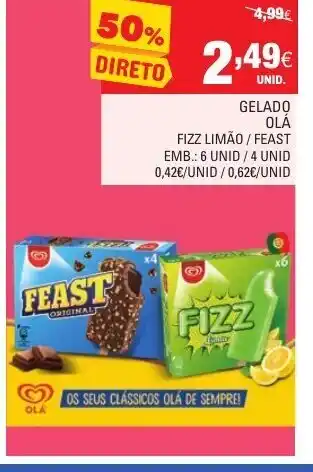Continente Gelado Olá Fizz Limão /Feast promoção