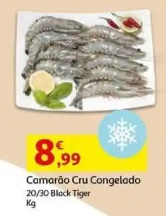 Auchan Camarão Cru Congelado 20/30 Black Tiger Kg promoção