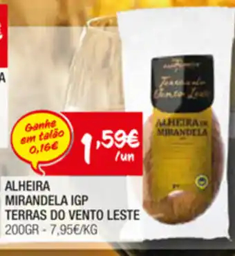 Spar Alheira Mirandela IGP Terras do Vento Leste 200gr promoção