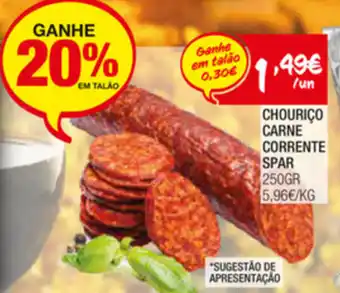Spar Chouriço Carne Corrente Spar 250gr promoção