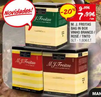 Spar M. J. Freitas Bag in a Box Vinho Branco/Rosé/Tinto 5lt promoção