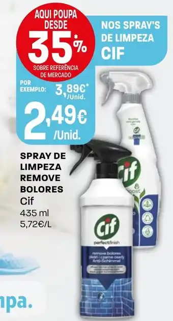 Intermarché SPRAY DE LIMPEZA REMOVE BOLORES Cif 435ml promoção