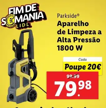 Lidl Parkside Aparelho de Limpeza a Alta Pressão 1800 W promoção
