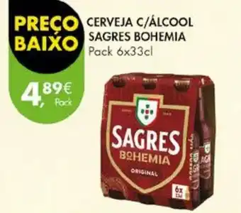 Pingo Doce CERVEJA C/ÁLCOOL SAGRES BOHEMIA Pack 6x33cl promoção