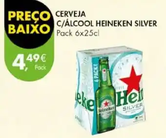 CERVEJA C/ÁLCOOL HEINEKEN SILVER Pack 6x25cl