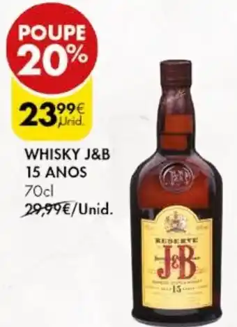 Pingo Doce WHISKY J&B 15 ANOS 70cl promoção